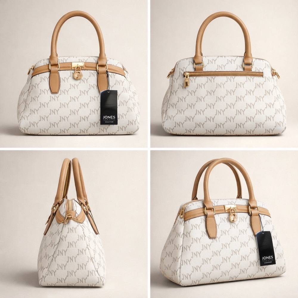 - Jones New York Harper Four Poster Satchel color beige